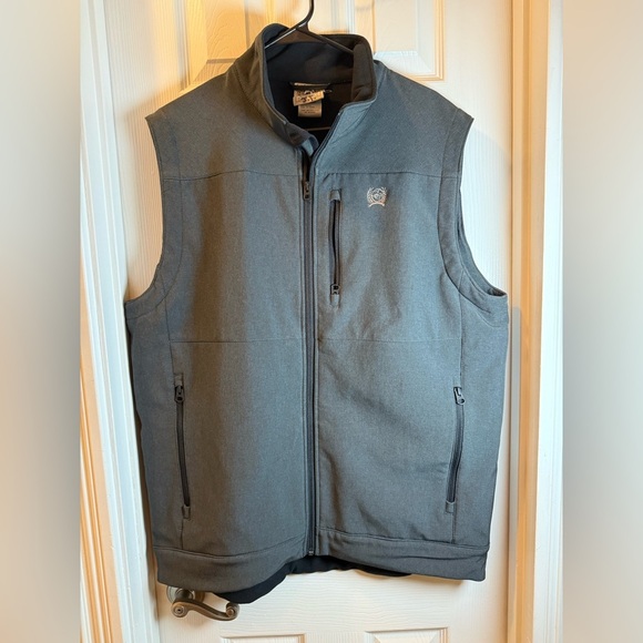 Cinch Conceal Carry Men's Grey Fleece Lined Vest Zippered - Picture 2 of 12